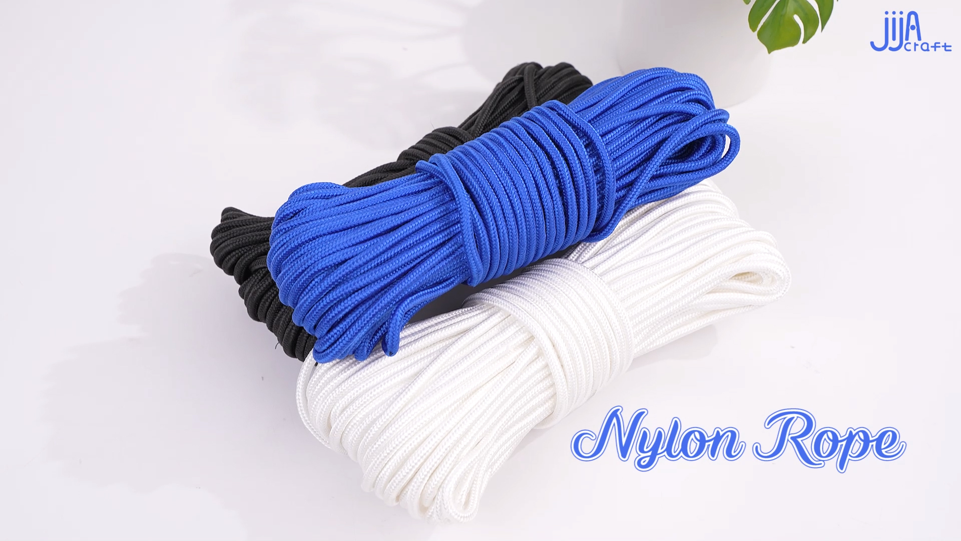 jijAcraft Nylon Rope - 100 Feet Blue Nylon String, 1/4 Inch Solid